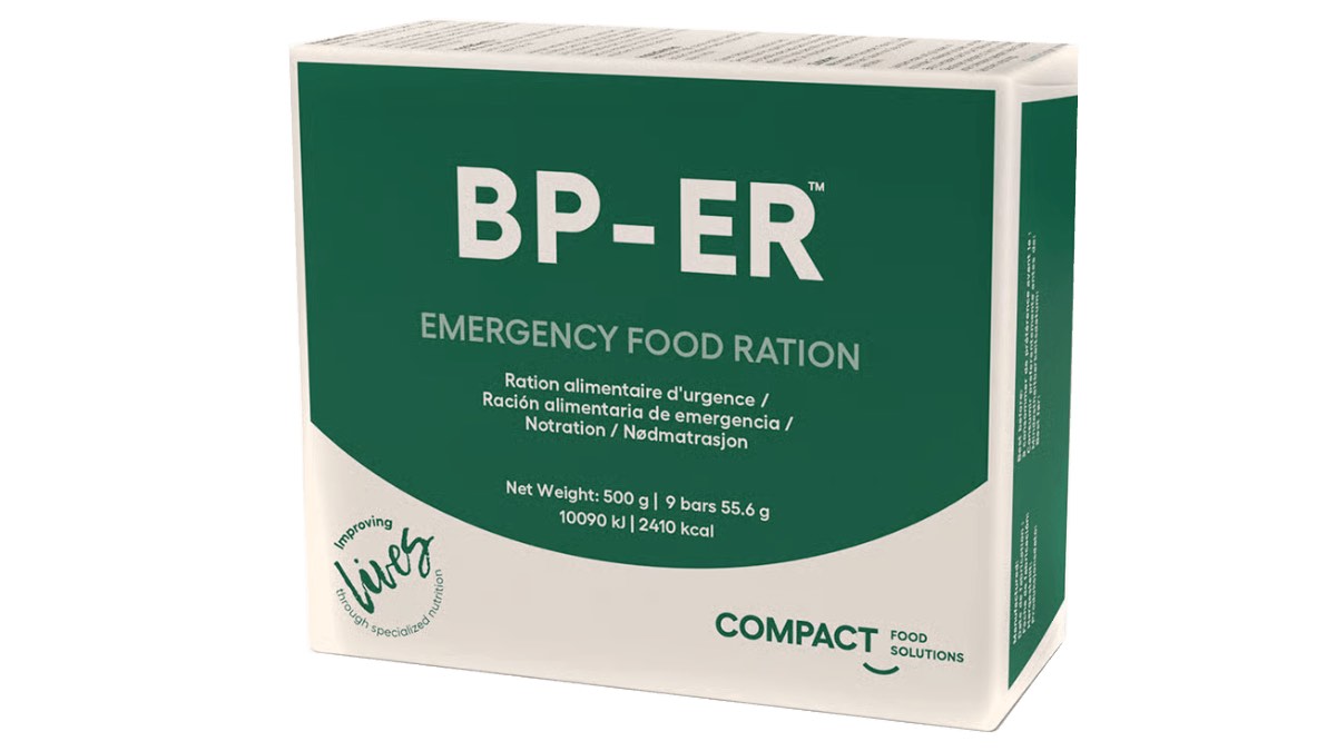 Eske med BP-ER Emergency Food Ration nødproviant